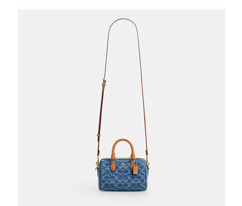 COACH Women's ROWAN Small Shoulder Bag Crossbody Bag Indigo CDQ36 Gift 8