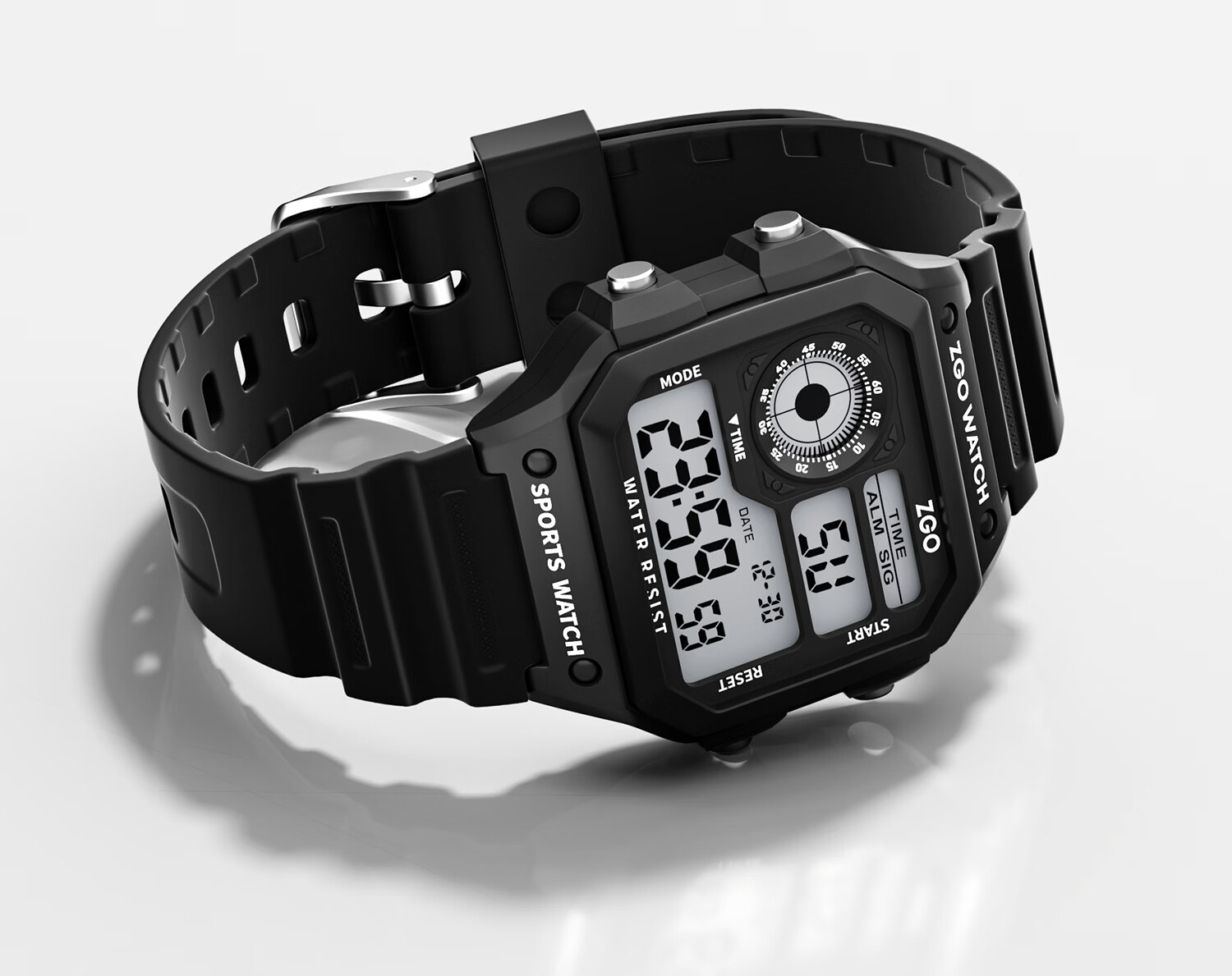 ZGO Men's Vintage Style Digital Watch Student Waterproof Small Square Sports Electronic Watch for High School and Middle School Students 5