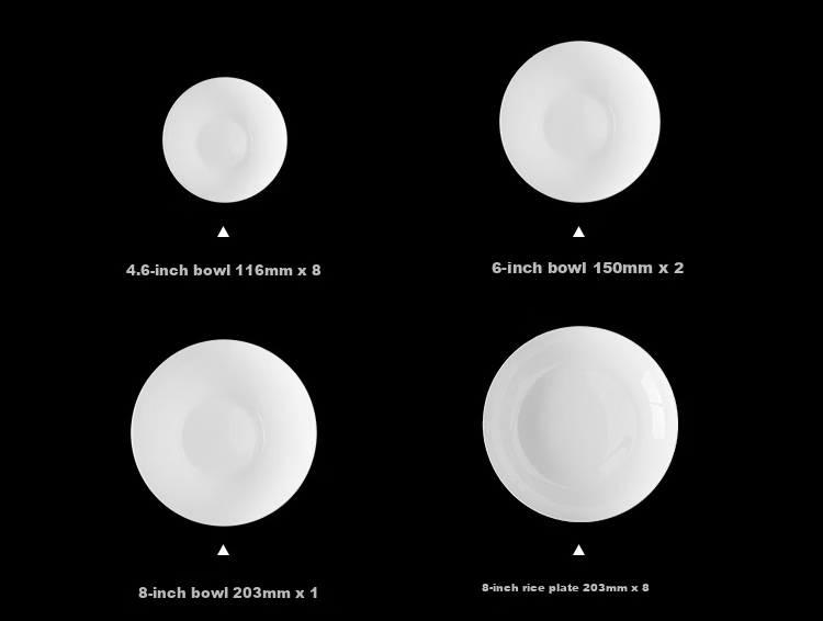 One's Member No.1 Bone China Bowl and Plate Set Home Simple Pure White Underglaze Color Tableware Housewarming Gift Box 26