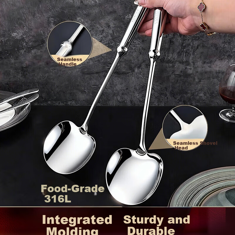 SSN Mushroom Turner 316L Stainless Steel Cooking Spatula Food Grade Mushroom Shovel 5