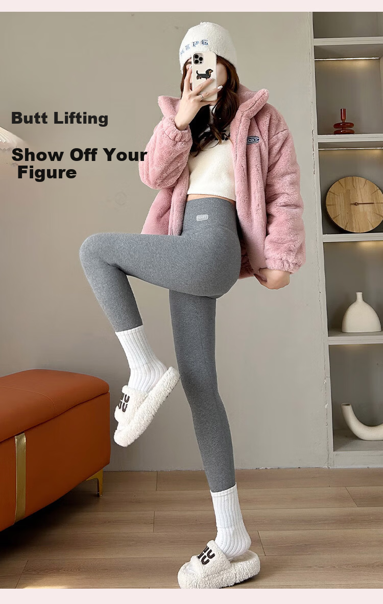 Tingmei Women's Thermal Leggings with Wool, Mulberry Silk, and Cotton - Slim Fit High Waist Magic Pants, Fleece Lined and Thickened 6