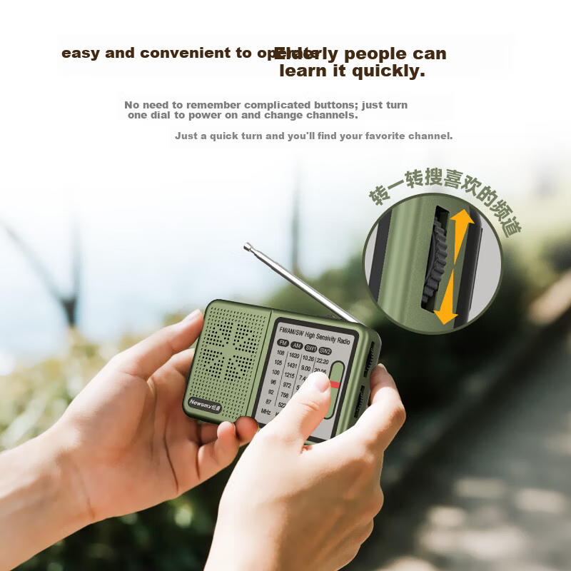 Newman [30 Years Domestic Brand] L6 Radio Elderly Dedicated Simple Multi-Channel Rechargeable Student Portable All-in-One Small Speaker Full Band FM Player