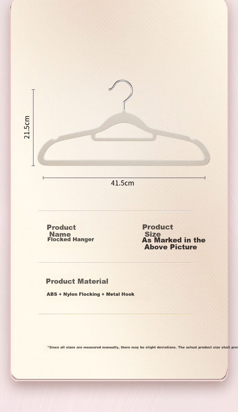 MENGTING Hangers, Non-Slip, Flocked, for Home Use, Adult Clothes Hangers, Dormitory Drying Rack, 10-Pack 5