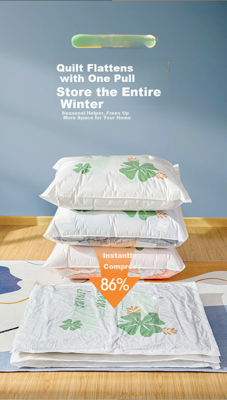 Quanpinwu Vacuum Compression Storage Bags for Clothes, Bedding, Down Jackets, Air Extraction Sealing Tool 3