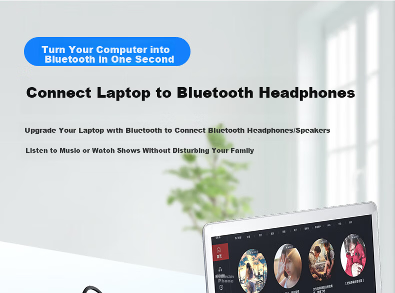 BIAZE Bluetooth Receiver 6.0 Adapter to USB Drive Speaker AUX for Vintage Amplifier Headphones Lossless Wireless Transmitter for Desktop Laptop TV Audio Module 19