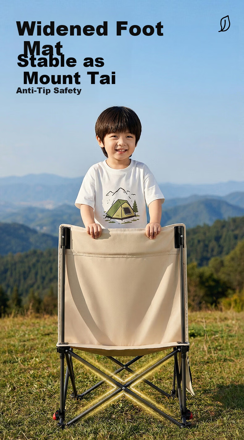 DU PONT Outdoor Folding Camping Chair Adjustable Footrest Recliner Multipurpose Chair 10