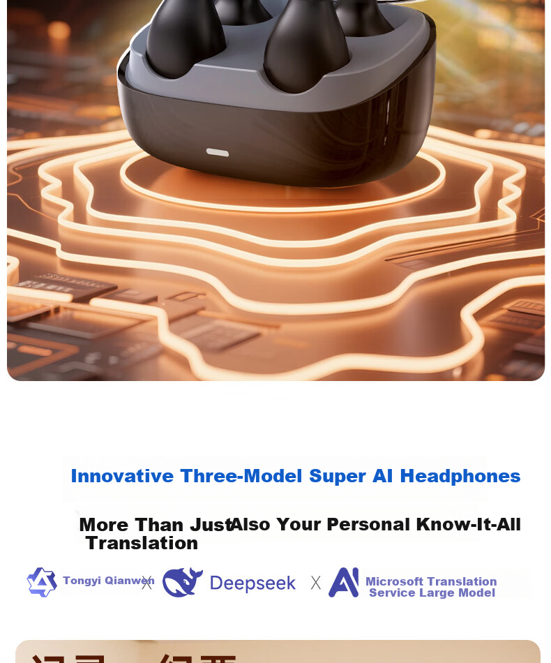 D.ROB D.ROB Clip-on AI Translation Wireless Bluetooth Earphones Power Bank 2-in-1 Long Battery Life Compatible with Huawei Xiaomi Apple K75 Ink Black 7