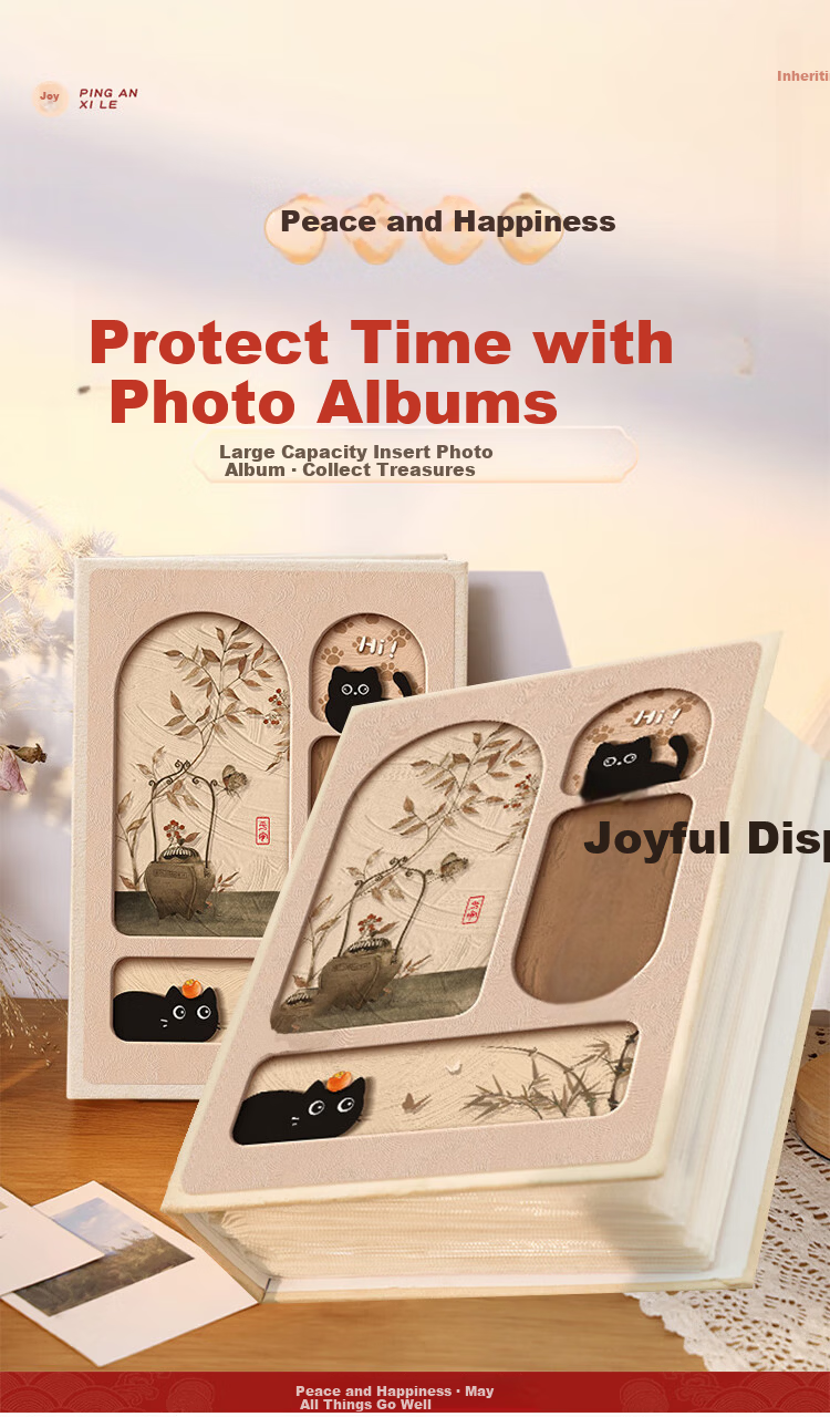 Mili Guofeng Small Photo Album Large Capacity Commemorative Album Insert 5/6/7 Inch Polaroid 3 Inch Family Baby Growth Photo Book Mother's Day 520 Gift 1