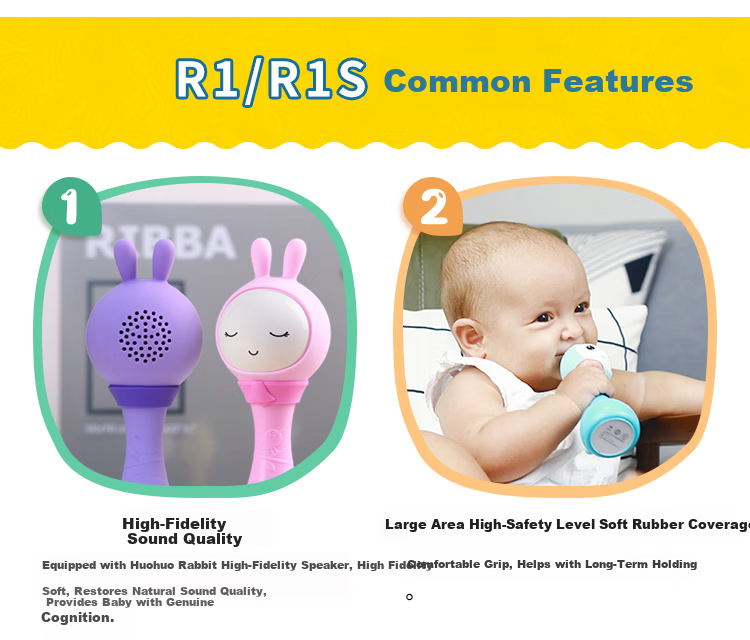 Huohuo Rabbit Newborn Electronic Soothing Rattle Teether Infant Baby Toy Early Education Story Machine Birthday Gift 2