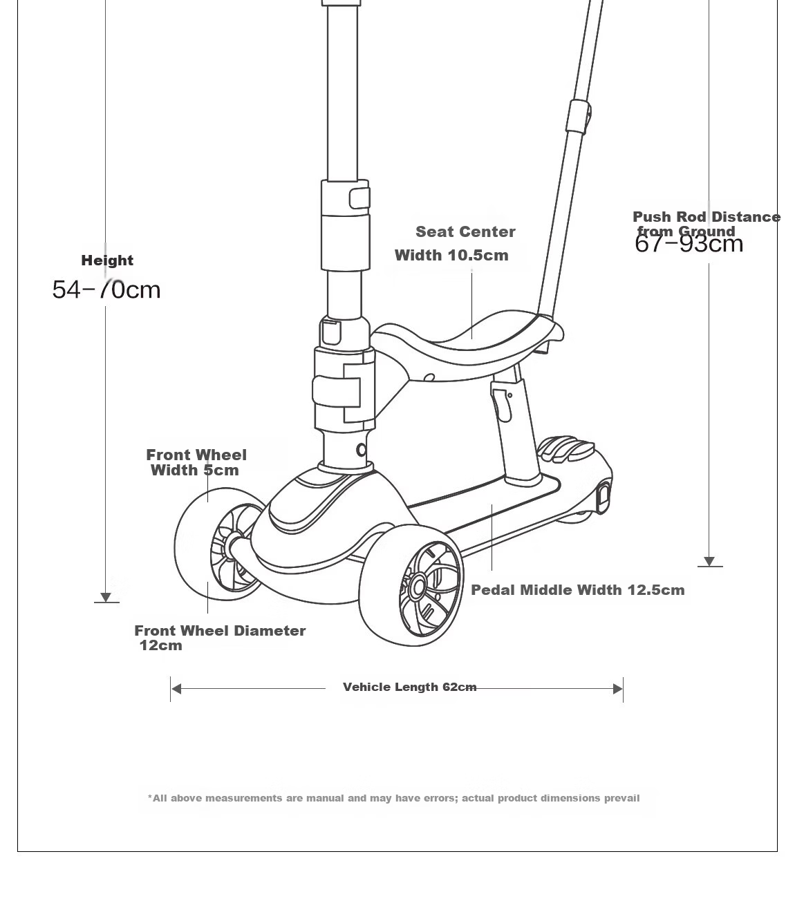 BEIESTATE Supreme Pro 7-in-1 Scooter Foldable Kids Scooter for Ages 1-3-6 Birthday Gift Mica Gray 23
