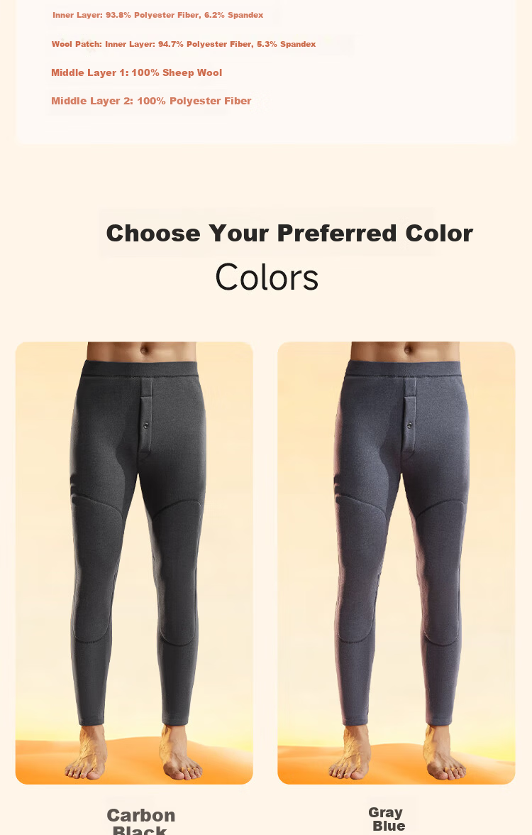 Modal Alpaca Wool Thermal Pants Men Fleece Lined Thickened Winter Northeast Minus Temperature Cold Resistant 100% Wool New Men's Cotton Pants 13