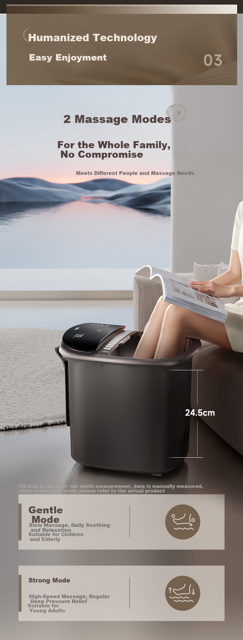 Beici Foot Soaking Bucket, Sterilized Foot Bath Basin, Automatic Heating, Foot Massage, Foot Washing Tub, Foot Spa Bucket, Gift for Parents, Elders, Boyfriends, Girlfriends, Birthday Present, Father's Day Gift Z4Pro 11