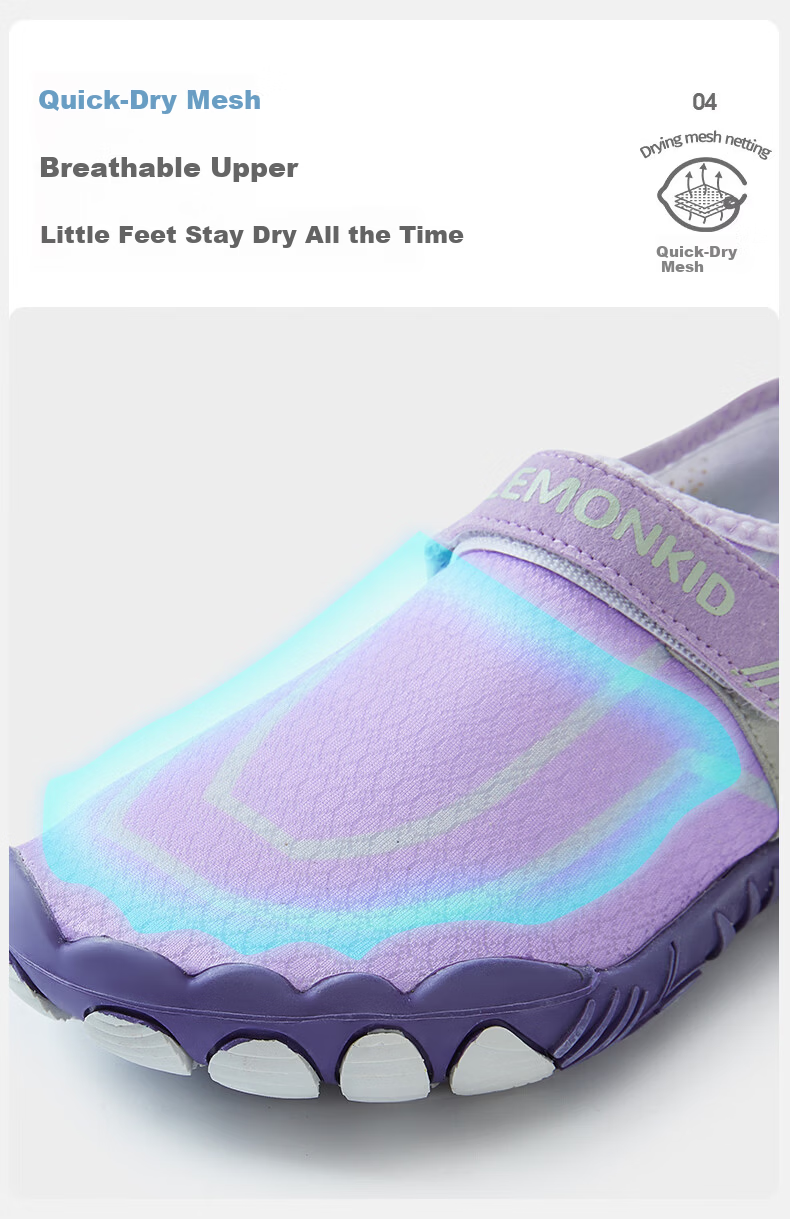 Lemonkid Kids Beach Shoes Boys Girls Swimming Water Shoes Non-slip Breathable Outdoor Sports Sandals Creek Hiking Shoes for Seaside Water Play 9