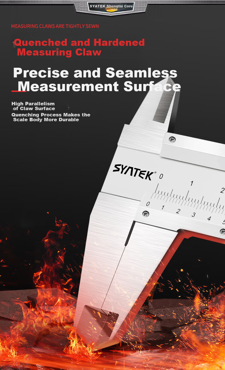 SYNTEK Mini Vernier Caliper High Precision Small Depth Gauge Household Industrial Small Size Oil Mark Caliper 100mm 4