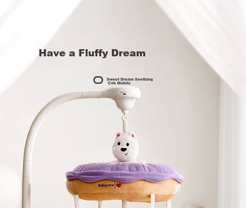 Babycare Newborn Crib Mobile Wind Chime Baby Crib Rattle Soothing Sleep Aid Birthday Gift Baby Hanging Rechargeable Toy 2