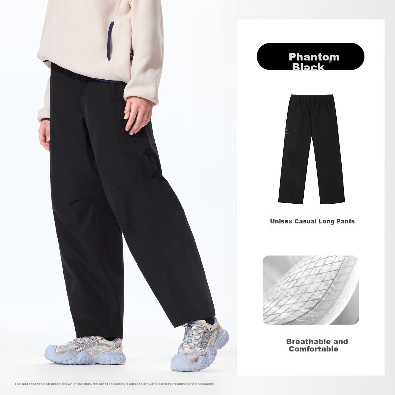 Panda Zhang Yuxi Casual Straight-Leg Loose Water-Repellent Hiking Sports Pants Unisex 9226, L