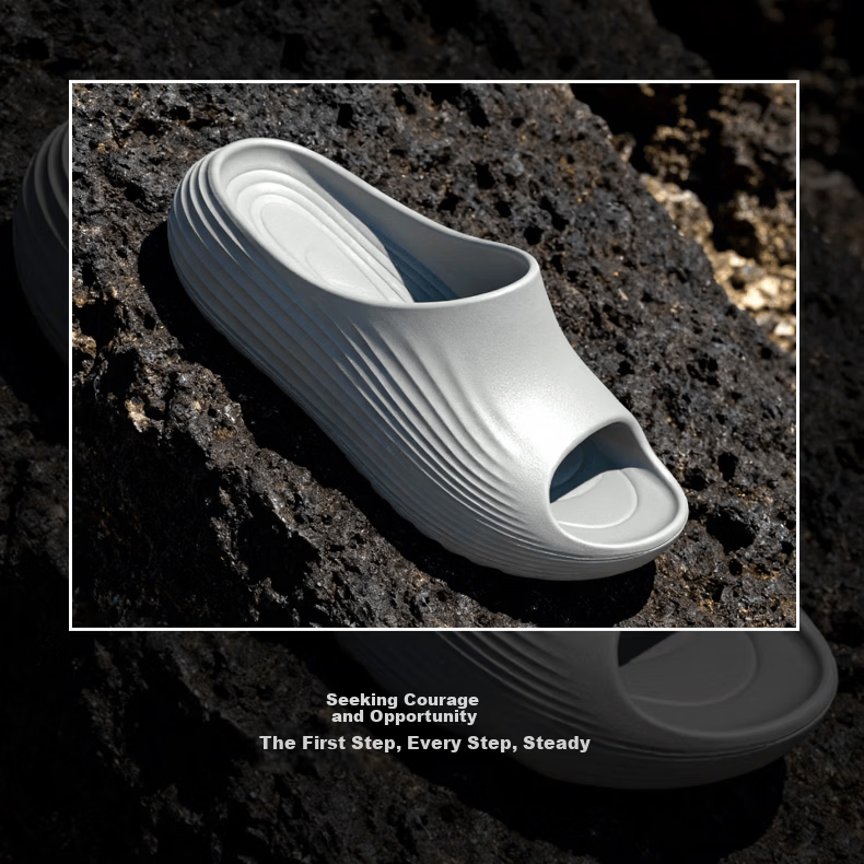 HIPANDA Men's Home Slippers Thick EVA Sole Non-Slip Durable Outdoor Sandals Women Off-White Size 44-45 12