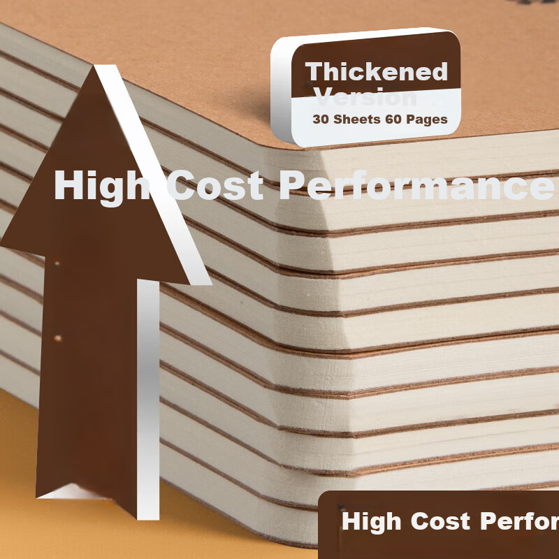 Mingyu 16K Tianzi Grid Notebook Primary School Homework Book Grades 1-3 Large Character Practice Book Thickened Kraft Paper Sewn Binding Tianzi Notebook/5-Pack 2