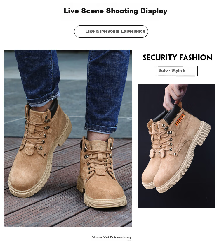 BlueOwl Shield Men's High-Top Breathable Durable Anti-Smash Steel Toe Anti-Puncture Safety Work Construction Functional Shoes 9160 Size 45 10