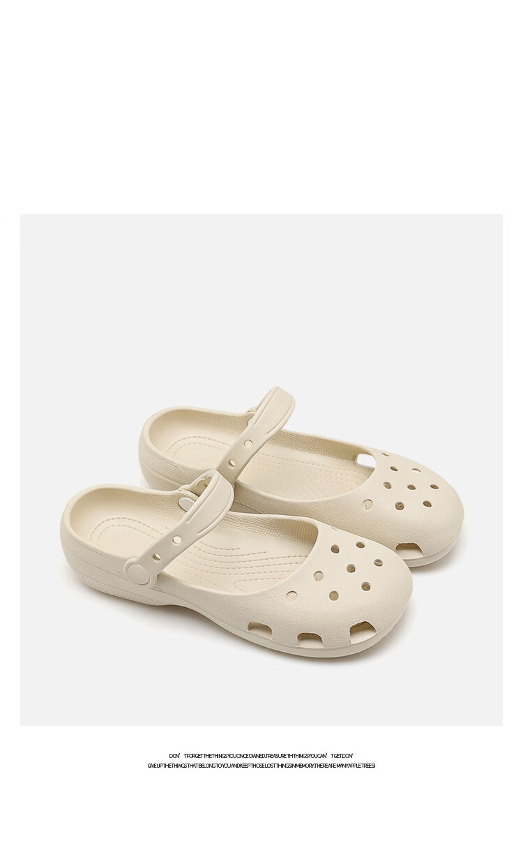 GUOLUOFEI Kids Summer Clog Mary Jane Ballet Princess Soft Sole Beach Sandals White Size 35 10