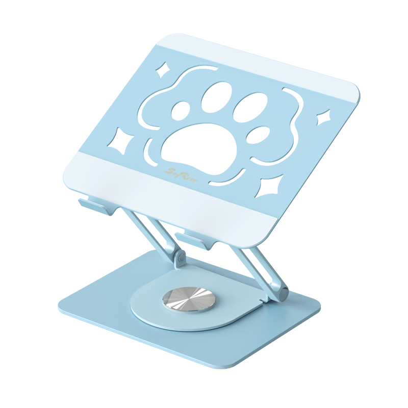 SayRose Gift Notebook Stand Laptop Stand Flexible Cute Cat Paw Adjustable Hover Stand 360° Rotating Cooler Riser Cat Paw Stand Birthday Gift
