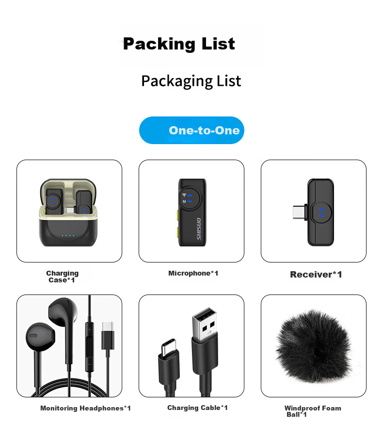 SHISUO A5 Wireless Lavalier Microphone for Live Streaming, Mobile, Computer, Camera, Recording, Outdoor Interview, Noise Reduction, TikTok Karaoke, Short Video Shooting, Multiple Versions Available 13