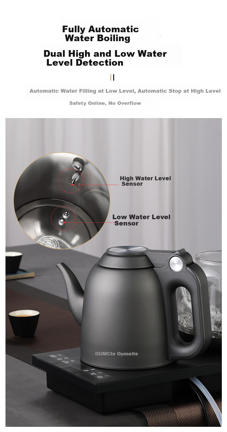 OUMETE Fully Automatic Water-Refilling Electric Kettle, Built-In Tea Table, Water-Heating Kettle, Handle Water-Refilling, Tea Brewing And Water Heating All-In Machine, 316L Insulated Tea Steeping Pot OMT-JS1927 8