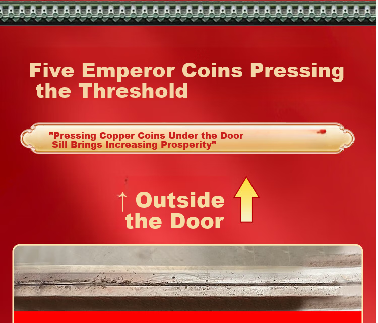 Bin Yue Five Emperor Coins Door Threshold Stone Safety Copper Coins 4