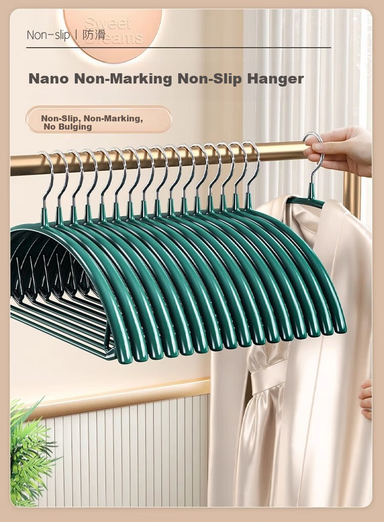 Fajeno Wide Shoulder Clothes Hangers Protective Shoulder Dormitory Clothes Rack 15pcs [Cream White] - 5pcs Set 1