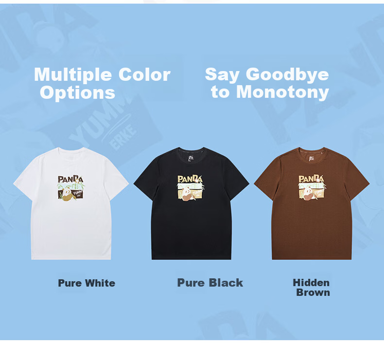 Erke Men's Casual T-Shirt Summer New Round Neck Antibacterial Outdoor Sports Fashionable Versatile Trendy Base Shirt 8