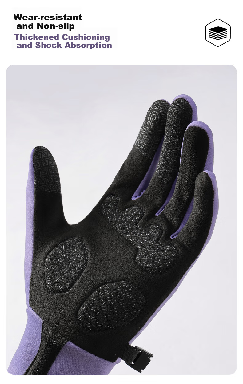 GOLOVEJOY Professional Cycling Gloves Women Autumn Winter Non-Slip Shock Absorption Road Bike Bicycle Gloves Men M Lilac Purple 4