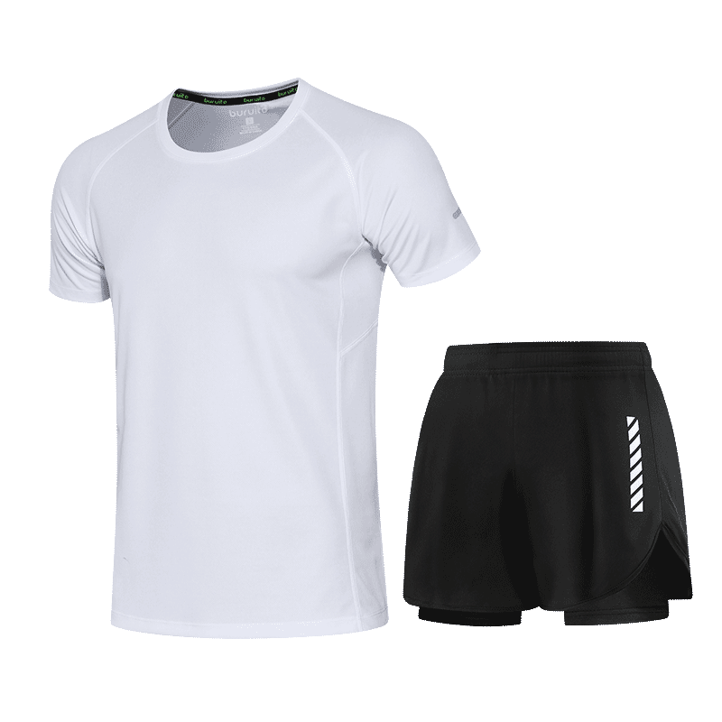 BURUITE Women's Summer Lightweight Quick-Dry Sportswear Set Badminton Yoga Fitness Training Running Apparel