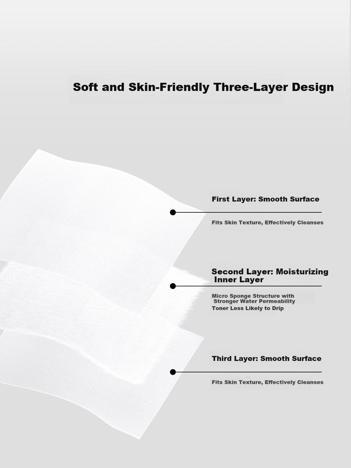 CARLI BYBEL Cotton Soft Facial Wipes Pure Cotton Disposable Hanging Newborn Thickened Face Cleansing Towels 1 Pack 2
