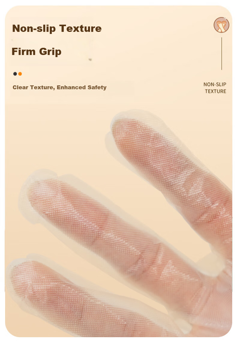 Jiansi Disposable Gloves POE 200pcs One Size Food Grade Kitchen Catering Beauty Household Cleaning Waterproof Dishwashing Gloves 4