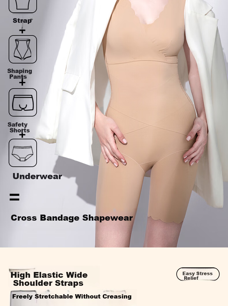 Tingmei Seamless Shapewear Bodysuit for Women, Tummy Control, Waist Shaping Pants, Waist Cincher, Bra-Free, Back Opening Slimming Garment, Black, Size L 14