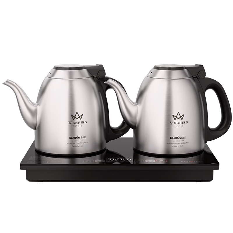 KAMJOVE Electric Automatic Water Boiling Kettle Dual Kettle Constant Temperature Tea Set Tea Table Integrated Brewing Kettle V88A