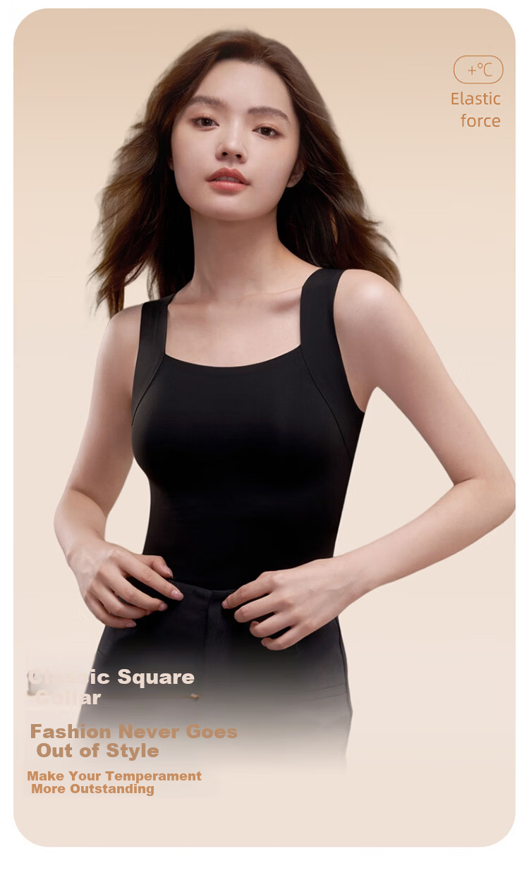 Herbal Original Camellia Oil Thermal Vest for Women Autumn Winter with Built-in Padded Fixed Cup Base Layer 2025 New Edition 9