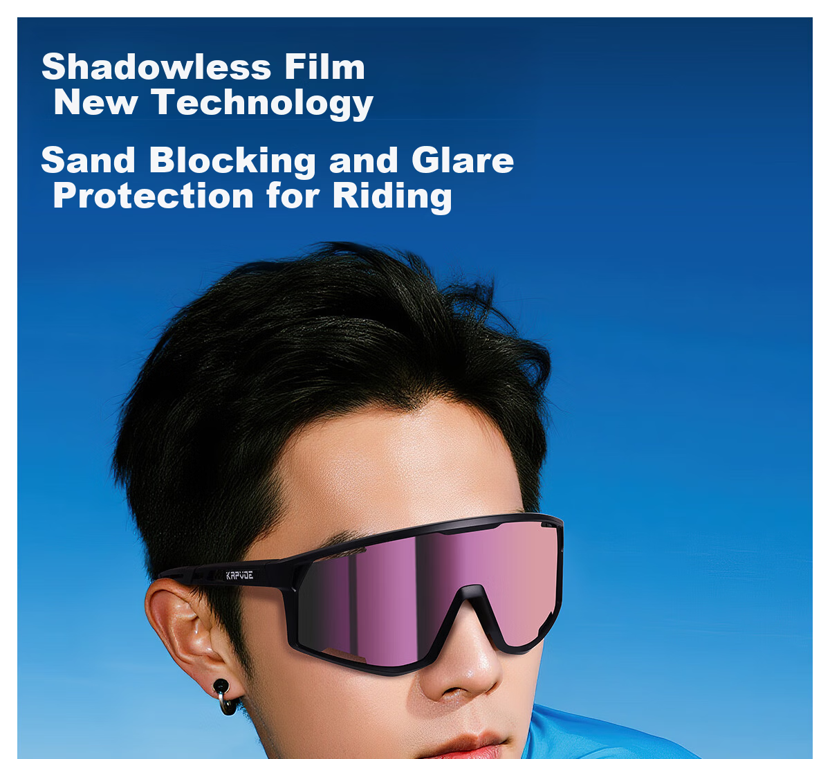 KAPVOE Zhumu Photochromic Cycling Glasses Outdoor Sports Bicycle Protective Day and Night Goggles 1