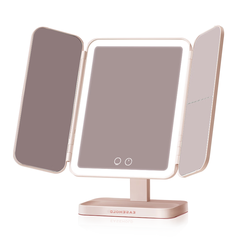 EASEHOLD LED Lighted Makeup Mirror Smart Beauty Vanity Shell Mirror Birthday Anniversary Gift for Girlfriend
