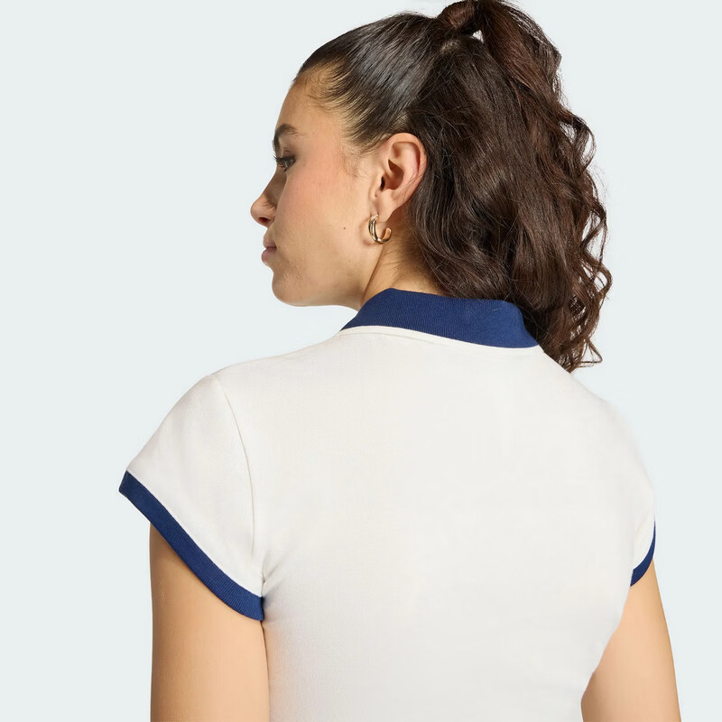 Adidas Originals Women's RIB POLO TEE Short Sleeve Polo KS7357 White S 7