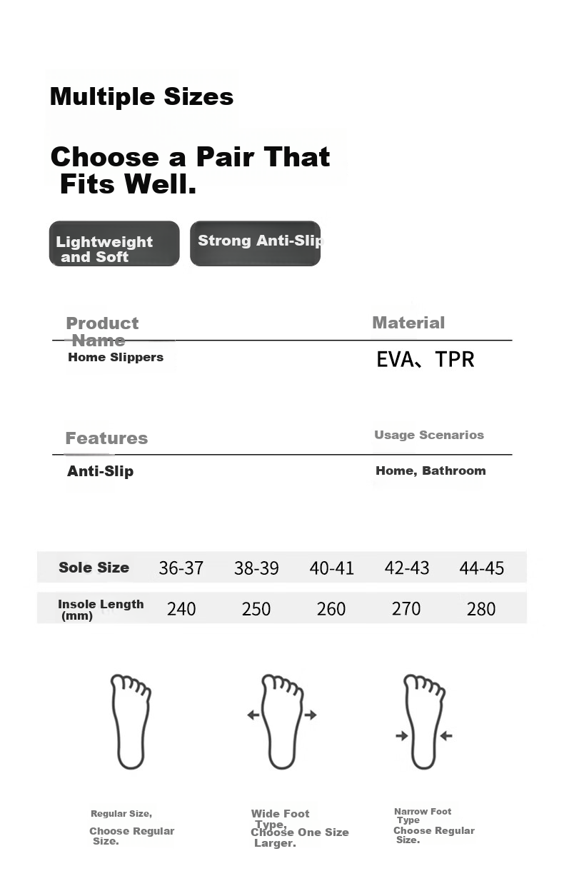 Ganmai Non-Slip Summer Slippers for Men, Odor-Resistant, Home and Bathroom Use, Maternity and Elderly Special, White, Size 44-45 3