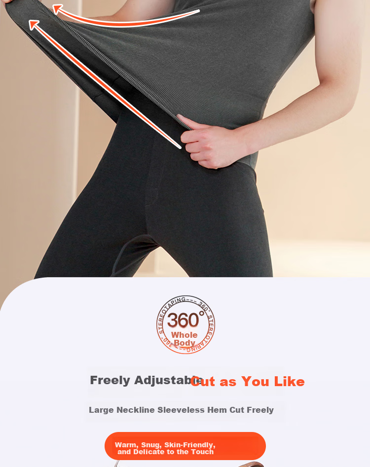 LangSha Men's Slim Fit Thermal Vest Autumn Seamless Base Layer Warm Thin Wide Shoulder Sleeveless Jacket Dark Gray 6