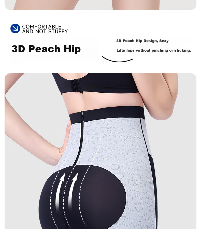 GRACEWELL High Waist Shaping Hip-Lifting Tummy Control Postpartum Waist Trainer Butt Lifting Slimming Underwear Skin Color M 12
