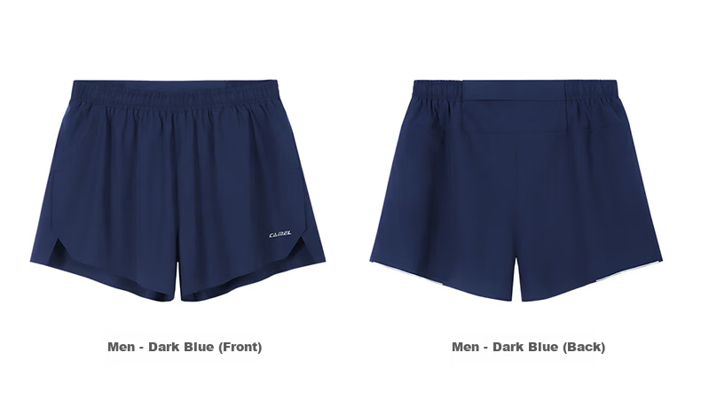 CAMEL Quick-Dry Men's Sports Shorts Anti-Exposure Fitness Training Running Pants C16BA6L6088 Dark Blue XL 4