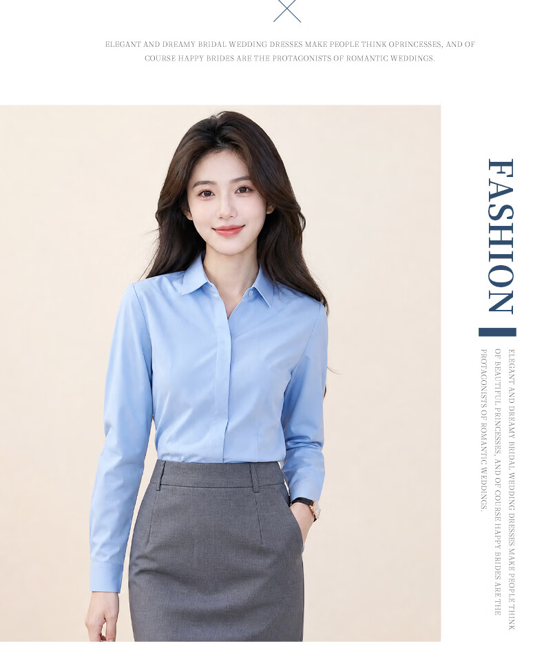 Chaoxu Women's White Shirt 2026 Spring Summer Long Sleeve Professional Business Non-Iron Simple Versatile Formal Wear 13