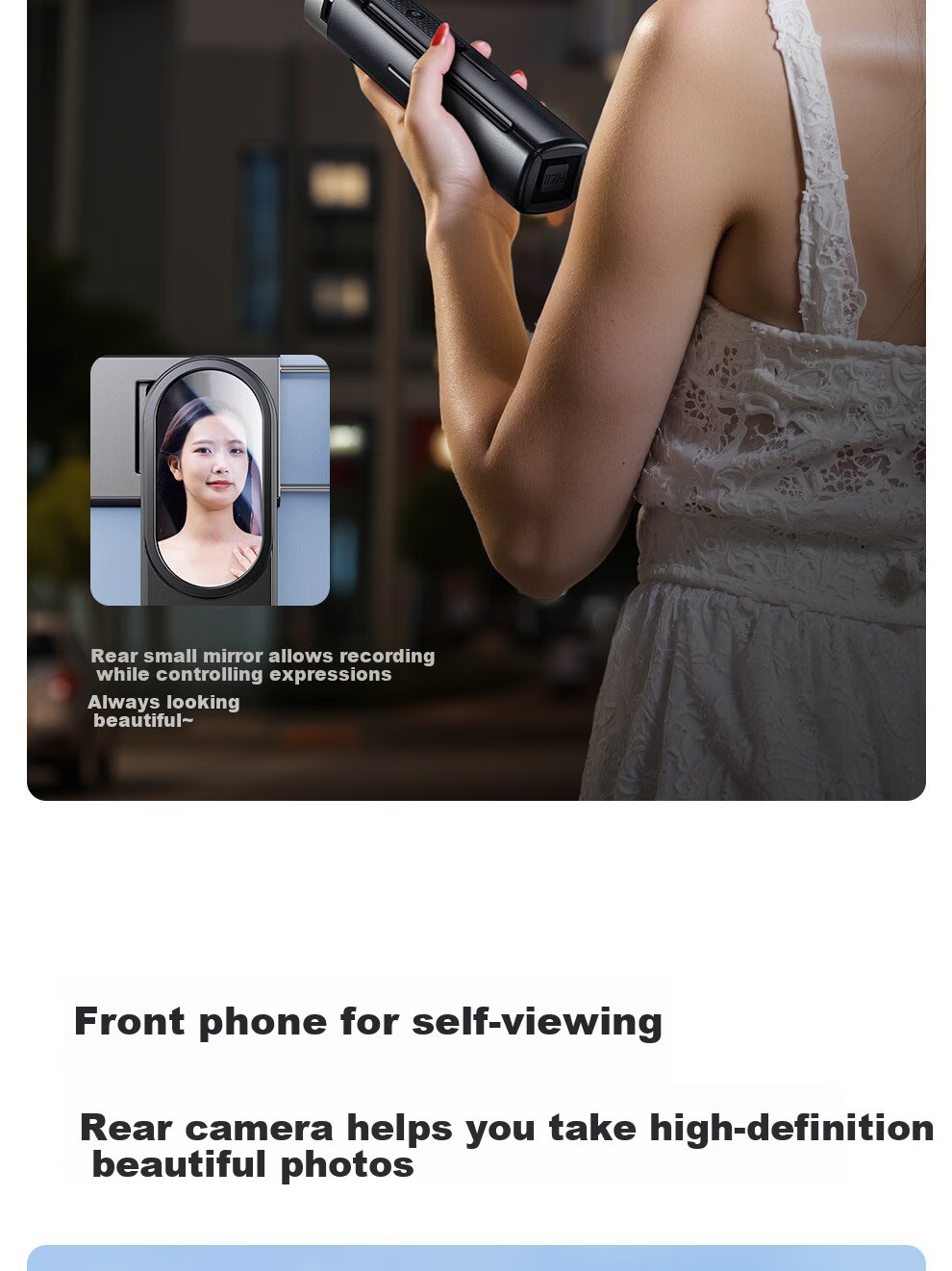 Xiaotian Mobile Phone Teleprompter Stand Live Streaming Tripod Portable Selfie Stick Floor Outdoor Selfie Tool Handheld Universal Vlog Shooting Phone Holder 8