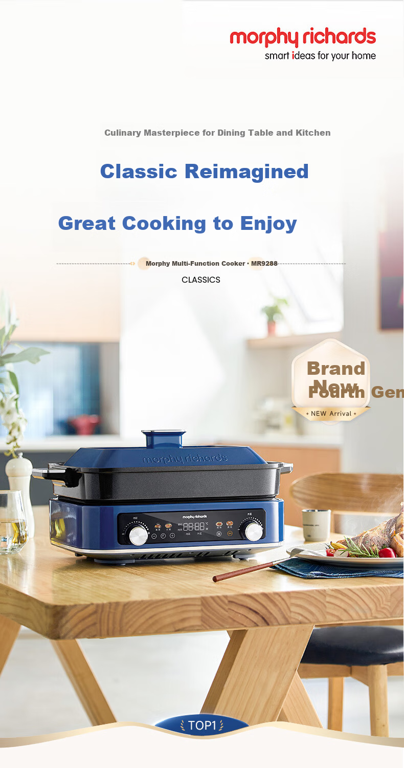 Morphyrichards 4th Generation Multi-Functional 6L Electric Hot Pot Steamer Cooker MR9288 Red 5