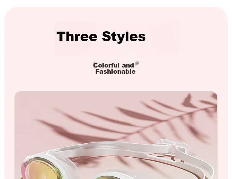 PULASSI Women's Swimming Goggles HD Waterproof Professional Racing Clear Vision Premium Colorful JD Self-operated 500 Degree 21