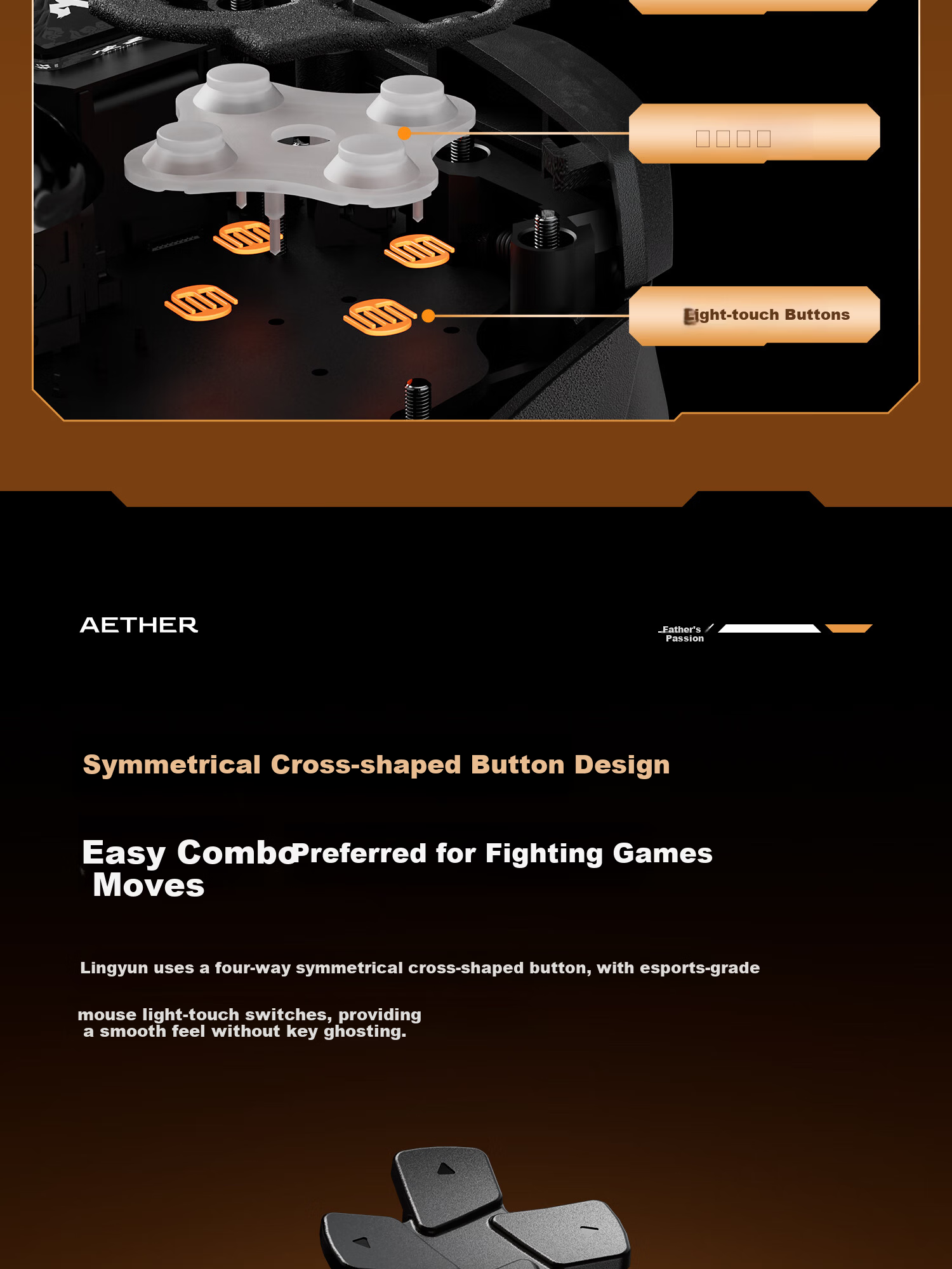Mojang Lingyun Wireless Gaming Controller Smart Screen Bluetooth 2.4G Compatible with PC Tablet Phone Switch Computer Steam Dual Shadow Wonderland Monster Hunter Black Gold Edition 13