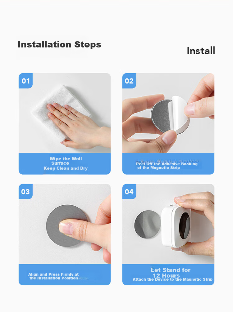 LYNN Toothbrush Holder Portable Sterilizer Bathroom Electric Toothbrush Rack Sterilization Drying Home No-Drill Wall-Mounted 14